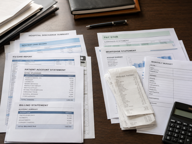 Medical Records and Financial Evidence